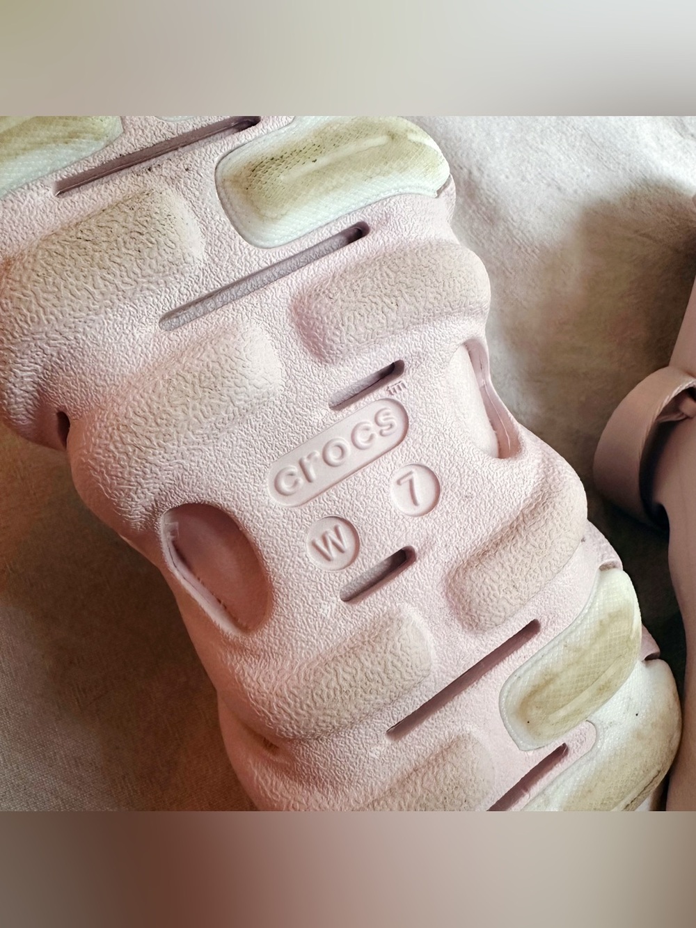 Crocs Echo Mary Jane clogs slides in pink and white cotton candy women’s 7 - Picture 13 of 13